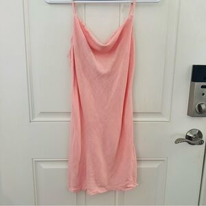 Princess Polly Mini Dress 2 | Light Pink Draped Front Linen Blend Cami